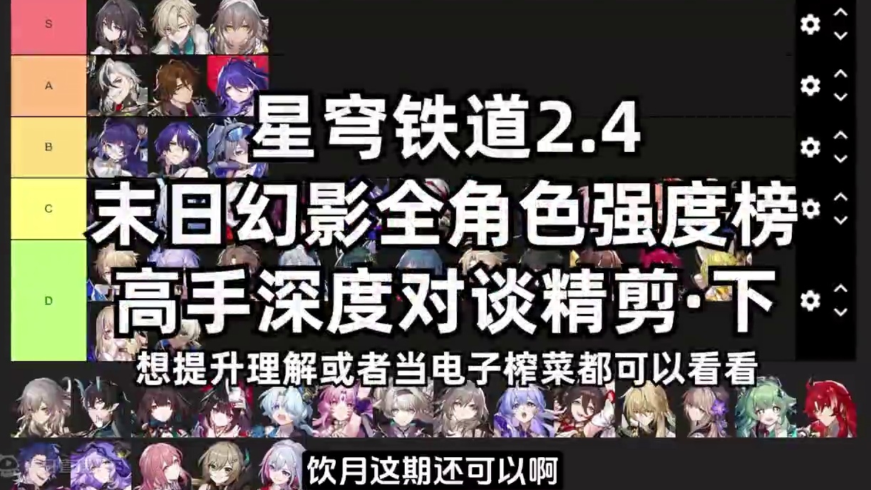 星穹铁道2.4末日幻影全角色强度榜：高手深度对谈精剪·下 #崩坏星穹铁道 #明霄竞武试锋芒#云璃#崩
