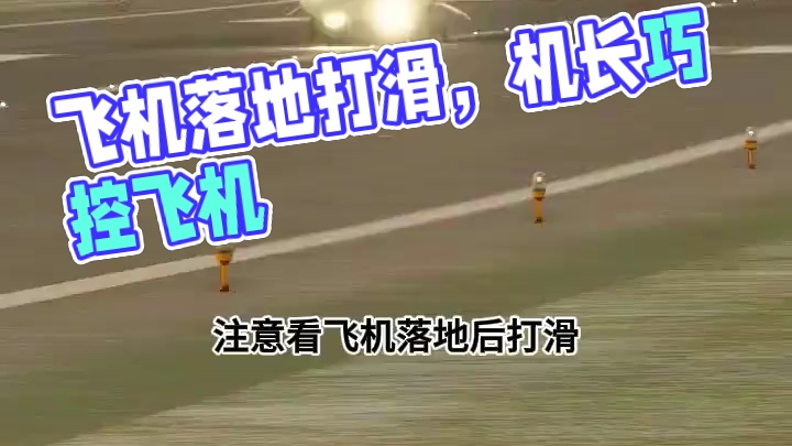 模拟器：飞机落地后打滑，看机长如何操作#飞机