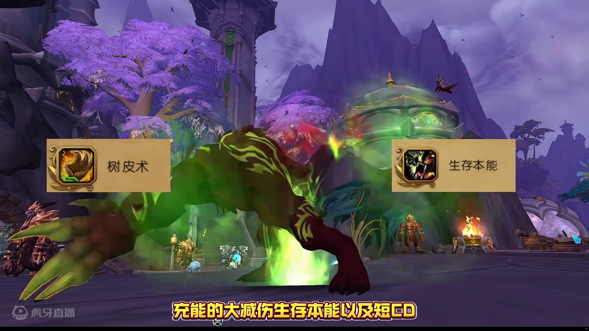 魔兽世界 德鲁伊 熊T法师塔 人熊外观 会按技能就能无脑通关 #魔兽世界 #魔兽世界地心之战 #魔兽