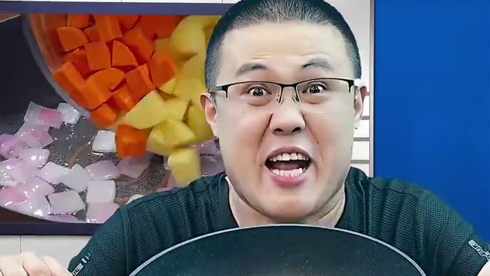 在网上学的咖喱饭，老孙带你实操一次！ #美食测评 #美食分享 #测评