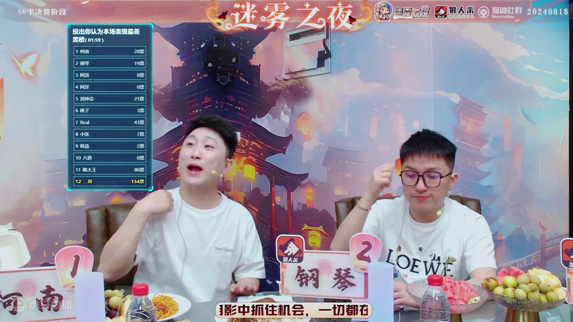 迷雾之夜S6 半决赛202408018 第二局 神狼共舞