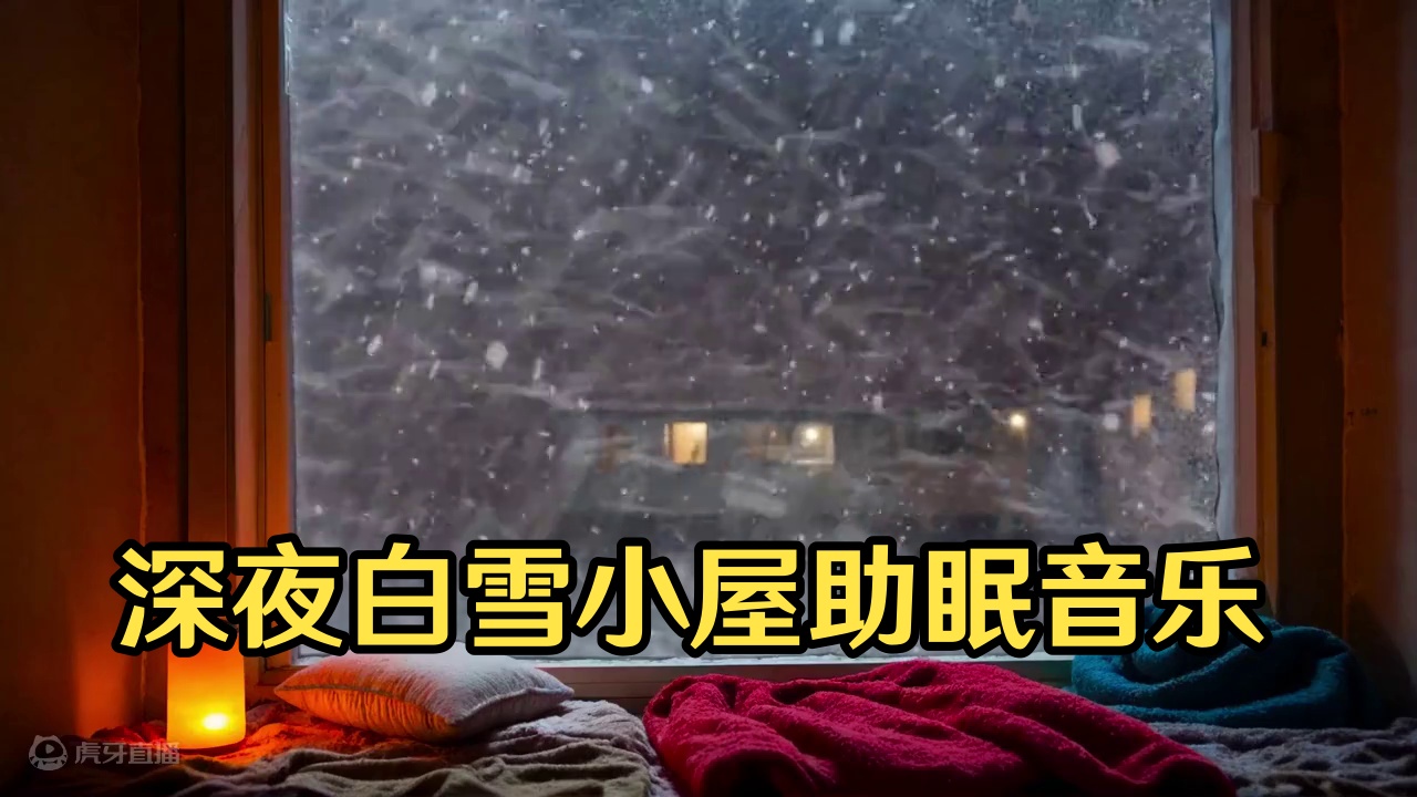 在暴风雪夜的营地小屋，伴随漫天大雪，放松进入深度睡眠 #白噪音 #助眠声音 #睡眠音乐 #催眠疗愈 