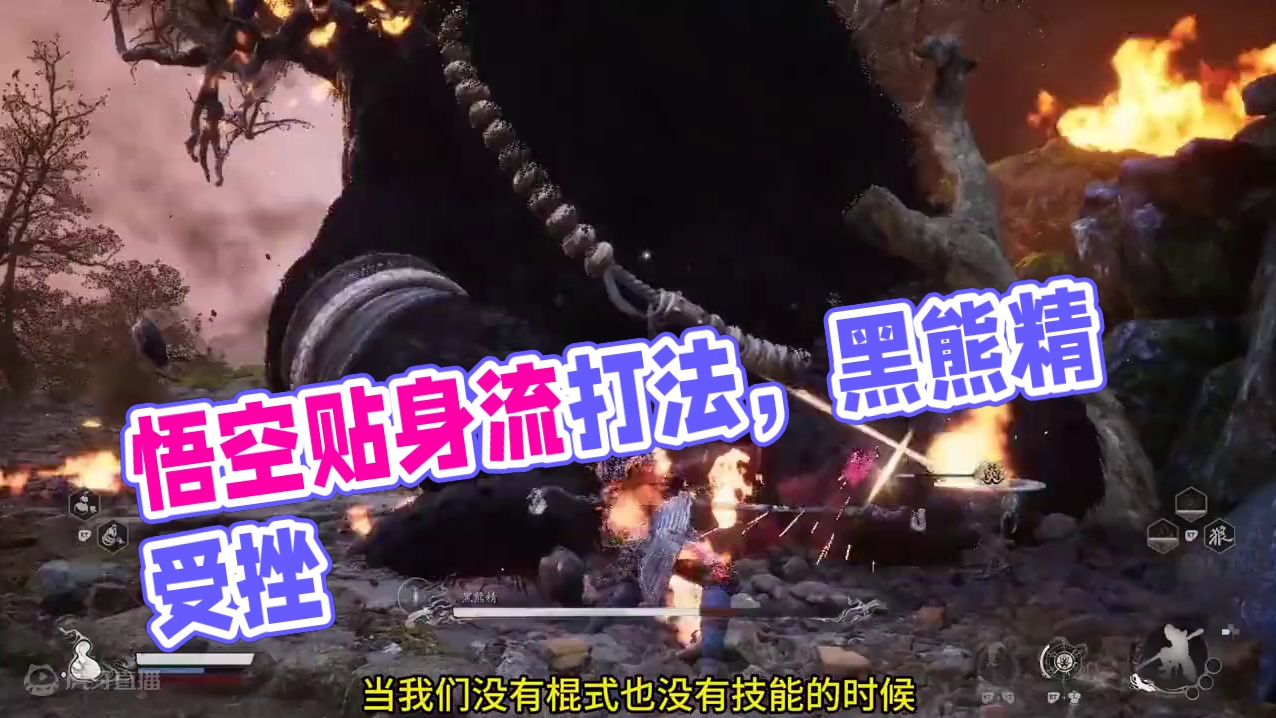 【黑神话·悟空】黑熊精贴身流打法！ #黑神话悟空   #黑神话悟空创作激励