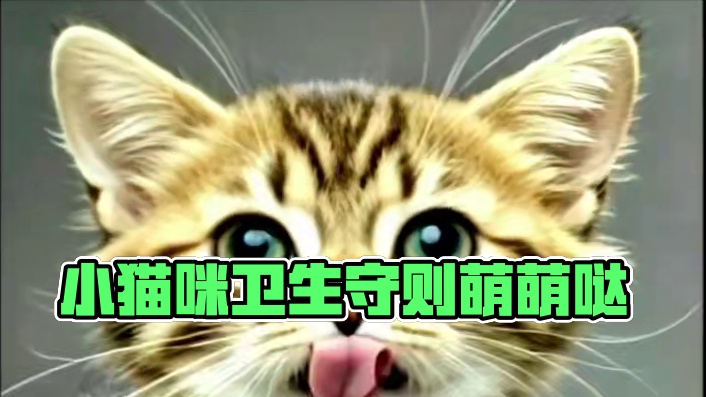 #手机拍摄剪辑 #萌宠猫咪 #难得一见 #动物趣事 小猫咪吃饭也讲卫生。