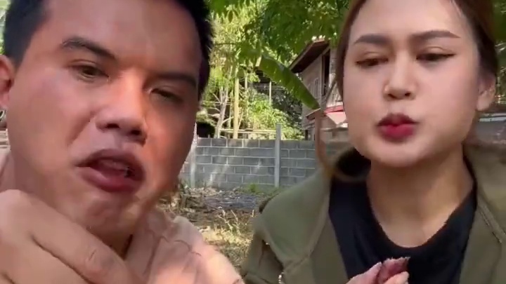 泰国耳环哥夫妇 #我的乡村生活 #原始美味 #爱生活爱美食 #农村生活