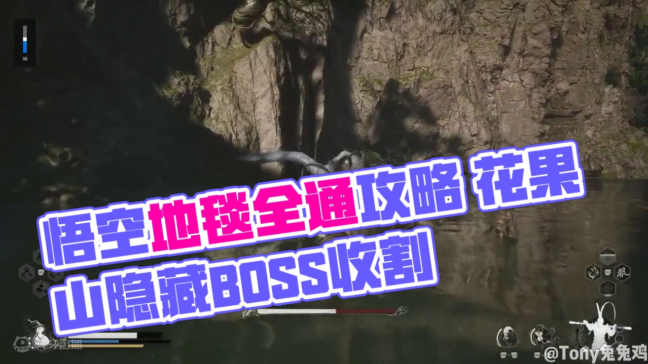 《黑神话悟空》地毯式全通攻略 第六回 花果山 隐藏BOSS大石敢当 毒统领 石子 跳浪蛟 水木兽 #
