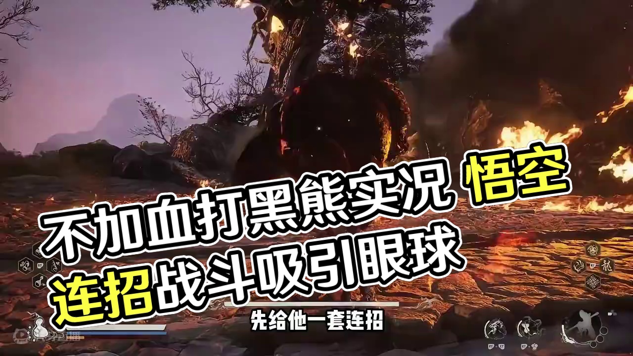 不加血 不用法术法宝 打黑熊实况 #黑神话悟空 #steam游戏 #单机游戏 #游戏实况