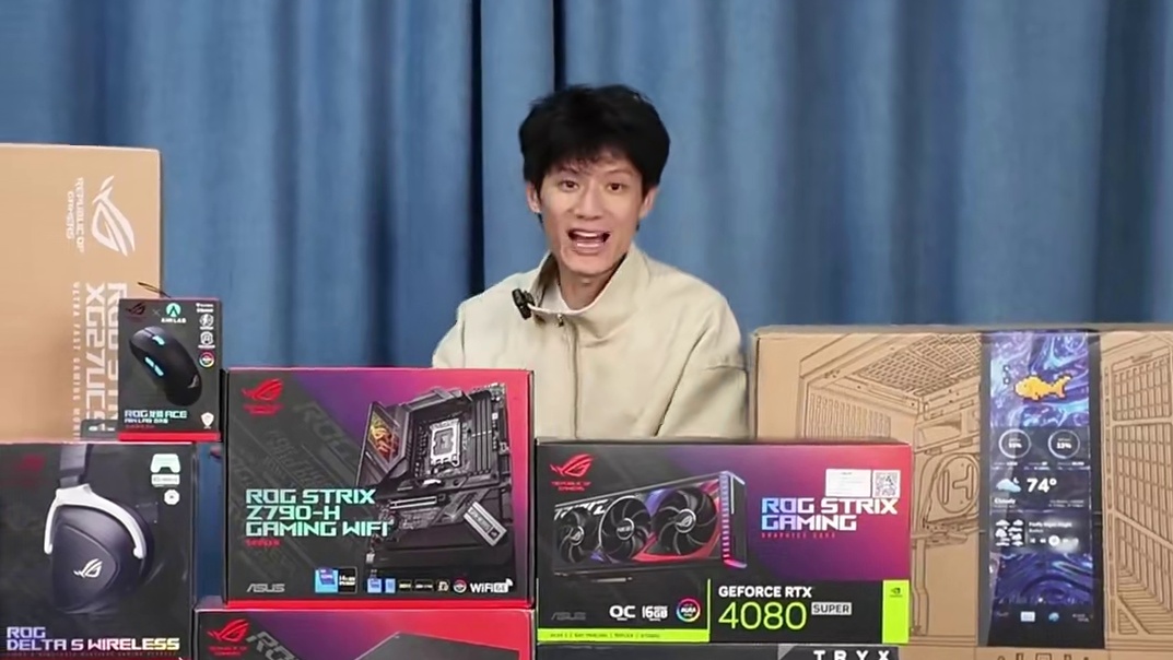 小姐姐的HYTE Y70加ROG全家福是那么的般配！ #DIY电脑 #hytey70机箱 #海景房主