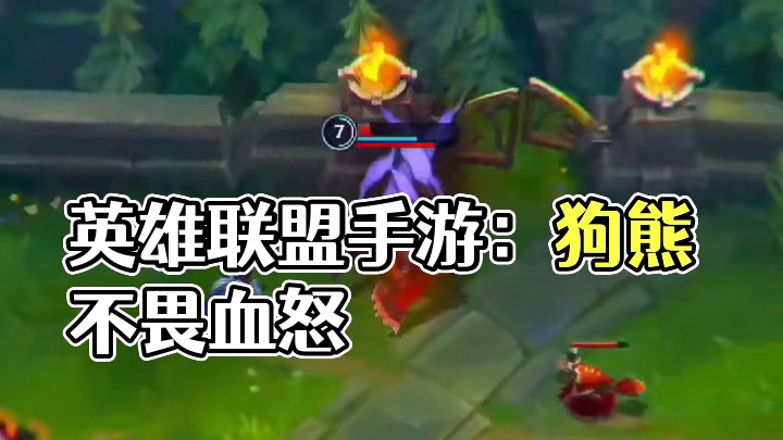这狗熊居然没被血怒吓到！ # 英雄联盟手游赛事