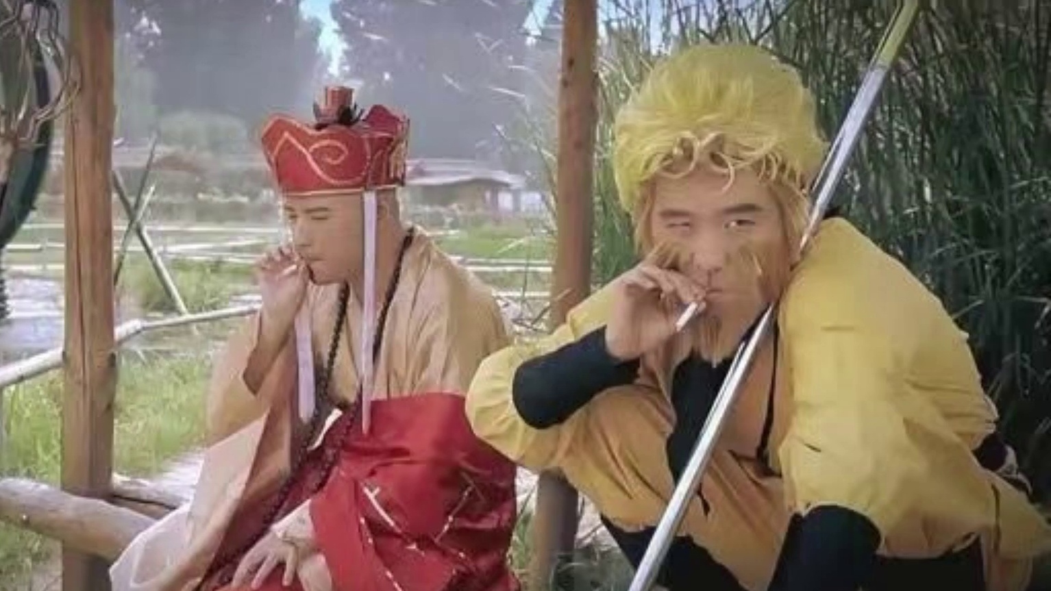 黑神话悟空关机后的悟空和唐僧