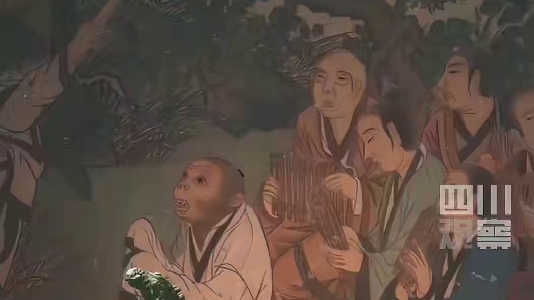 【游戏照进现实！ 】8月28日，江苏宿迁。 一街头现黑神话菩提祖师授业图，引游客前去打卡。据了解，该