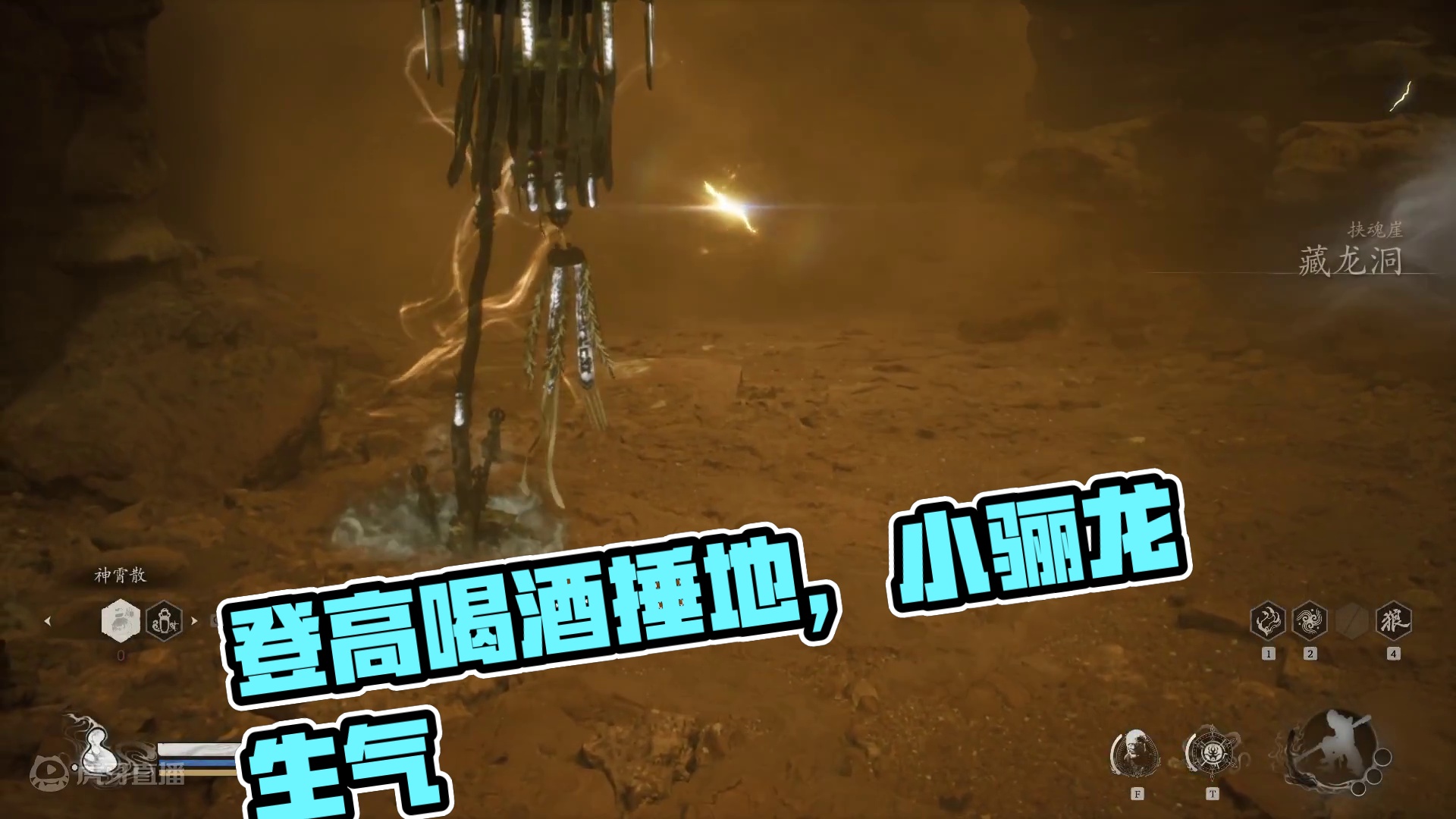 喝酒登高看小骊龙生气捶地