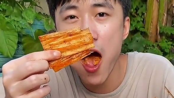 湖南特产手撕豆皮辣片，能吃辣的宝子一定要来尝尝#辣条  #妈呀太香了 #好吃到停不下来