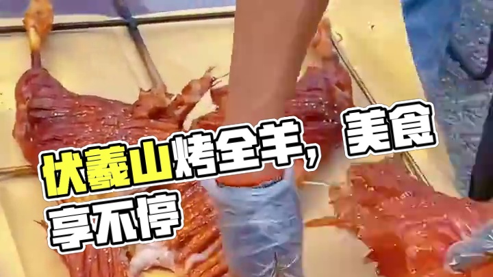 伏羲山安排烤全羊#流动烤全羊 #同城美食 #外酥里嫩 #美食