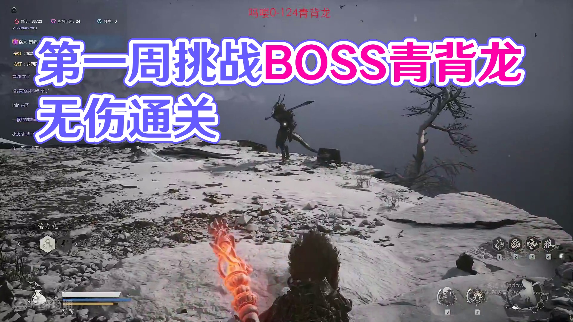 第一周目挑战无伤BOSS青背龙