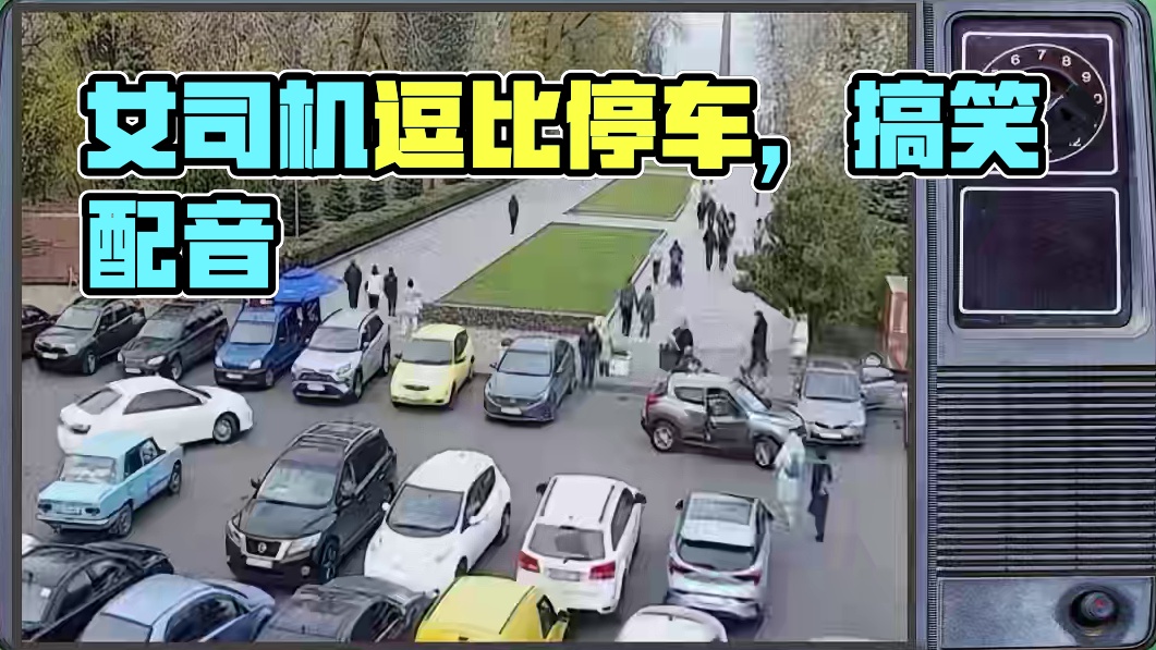 东北话搞笑配音，女司机撞跑停车场车辆 #搞笑配音 #搞笑视频