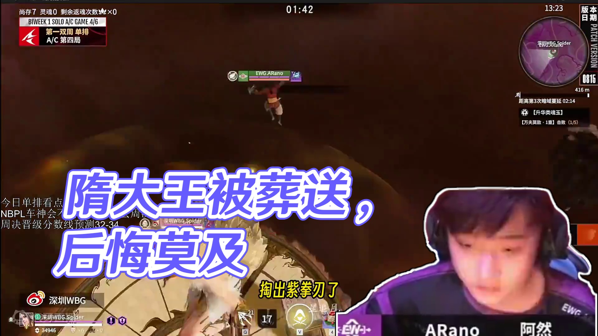 藏大仙人！看隋大王如何葬送自己的大优势！后悔吗！#2024NBPL夏季赛  #NBPL  #永劫无间