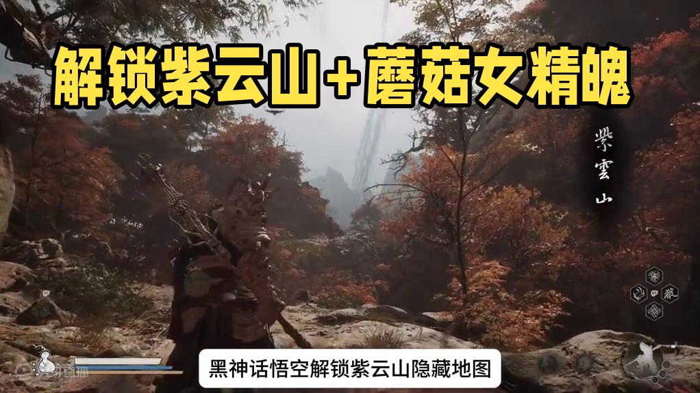 黑神话悟空新手攻略92：解锁紫云山+蘑菇女精魄+黑手道人 黑手道人第二次位置和打法！
蘑菇女精魄在哪