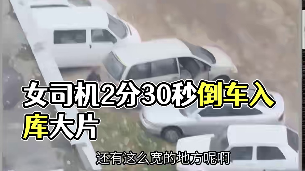 东北话搞笑配音，女司机用2分30秒完成倒车入库 东北话搞笑配音，女司机用2分30秒完成倒车入库#搞笑