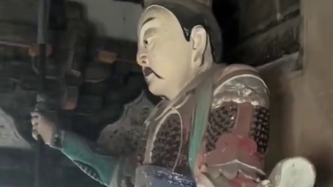 平遥镇国寺四大天王// 镇国寺天王殿也是山门，仍保持着元代的建筑风格 ，大殿内是四大天王，分别是南方
