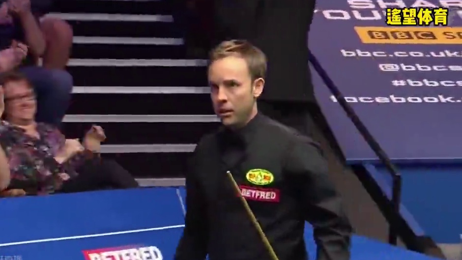 斯诺克著名的撞肩事件，奥沙利文vs卡特，后者获胜后激动怒吼！ #台球 #斯诺克 #奥沙利文 #卡特