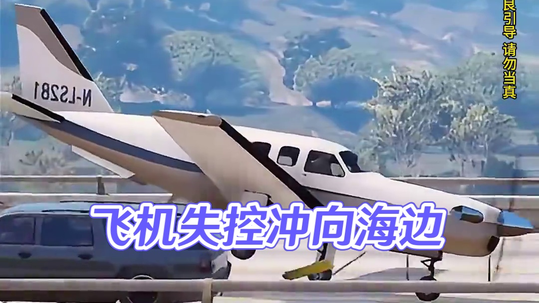 模拟器：飞机失控冲向海边，直接从旅客头顶飞过#飞机