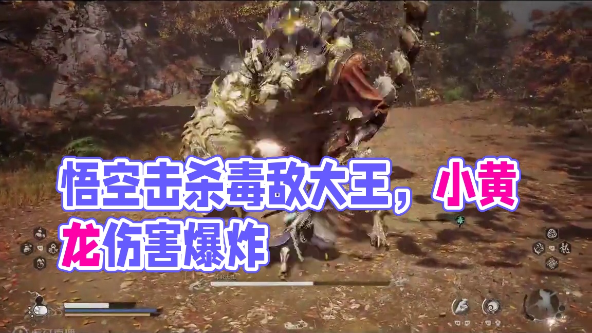 黑神话悟空-击杀毒敌大王，小黄龙好强啊，最后一刀伤害爆炸 #黑神话悟空  #黑神话 #悟空 #西游记