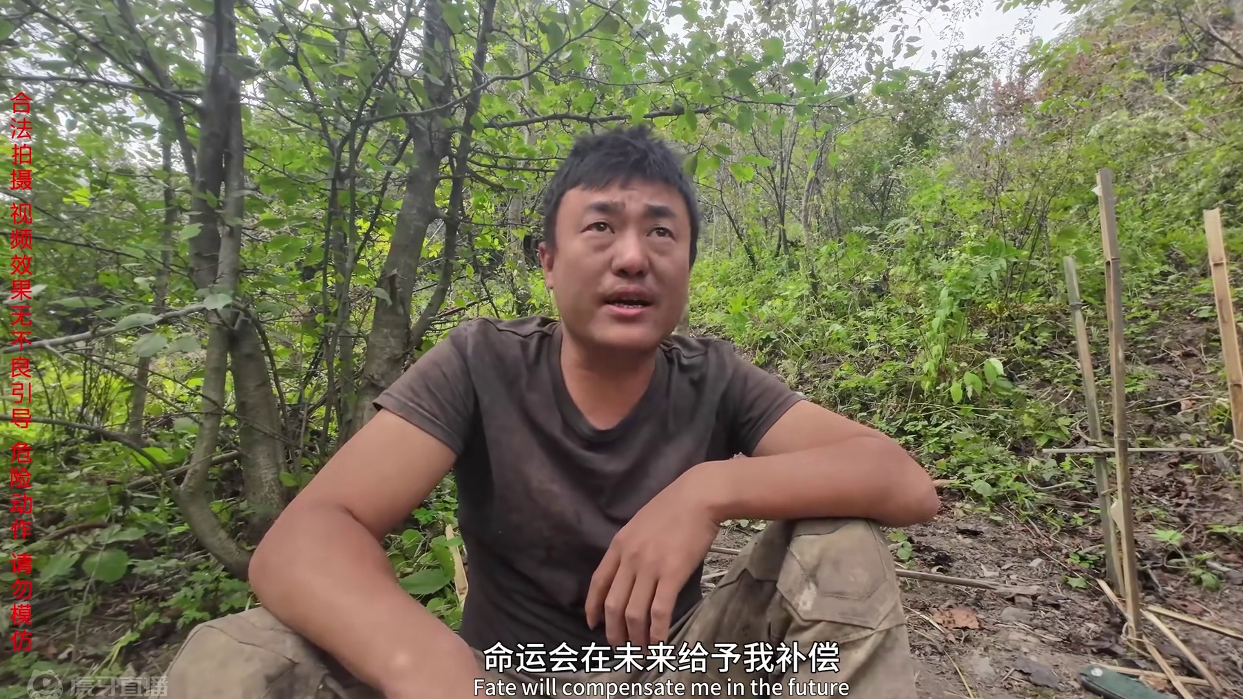 制作树叶豆腐，巡山竹林鼠洞 云中草原荒野求生（25）神仙豆腐#野外生存 #荒野求生 #户外美食 #大