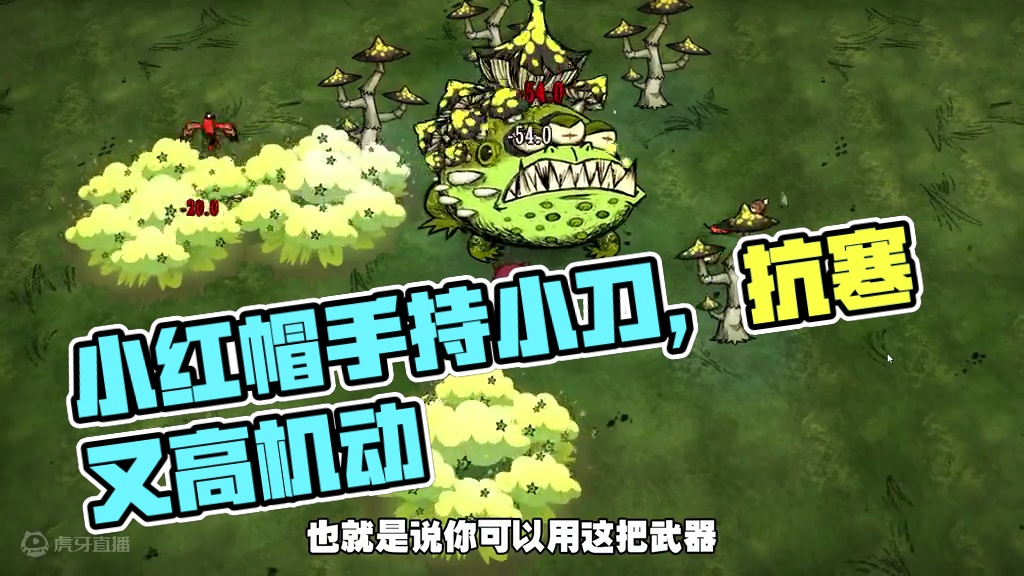 饥荒联机版：手拿一把小刀的小红帽 #饥荒 模组：blacksouls 小红帽