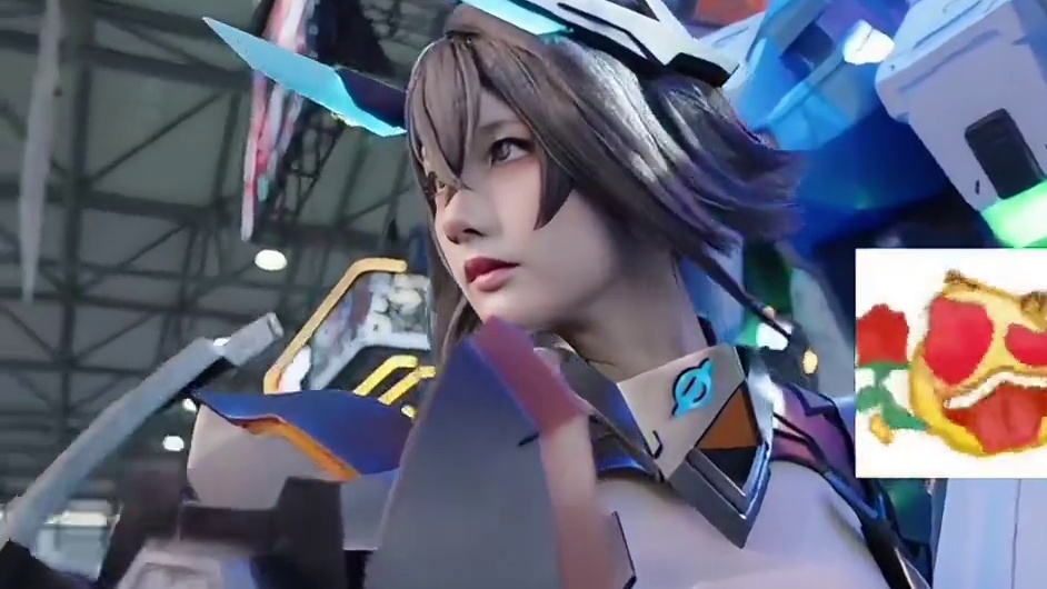 机甲和二次元萌妹结合，就问谁能抵挡的住！ #硬核机甲爆改二次元萌妹