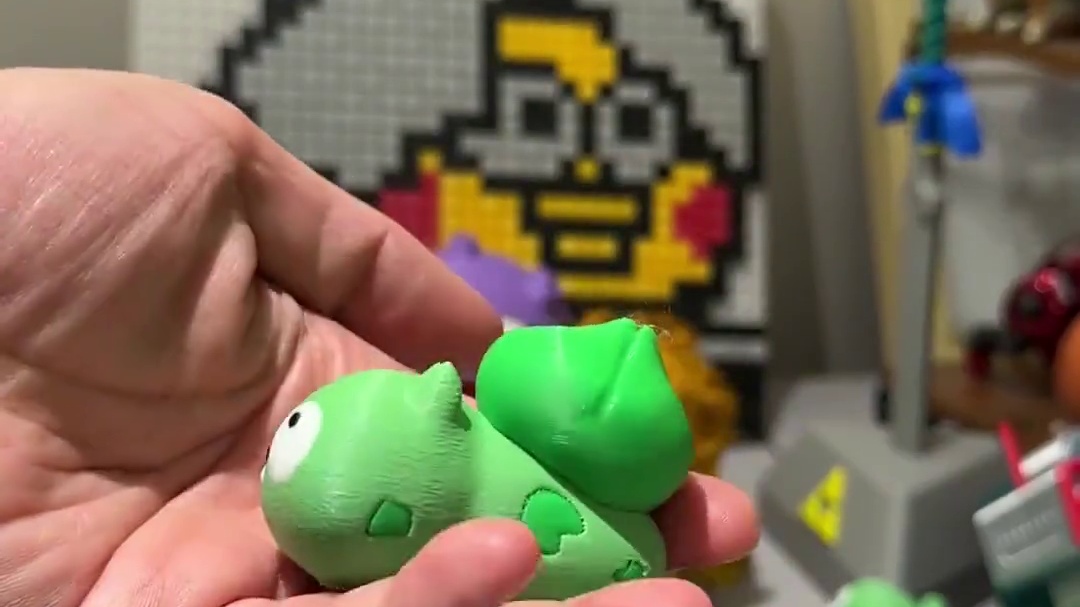 妙蛙种子：这样显得我很呆~ #玩个很新的东西 #3d打印 #宝可梦 #潮玩