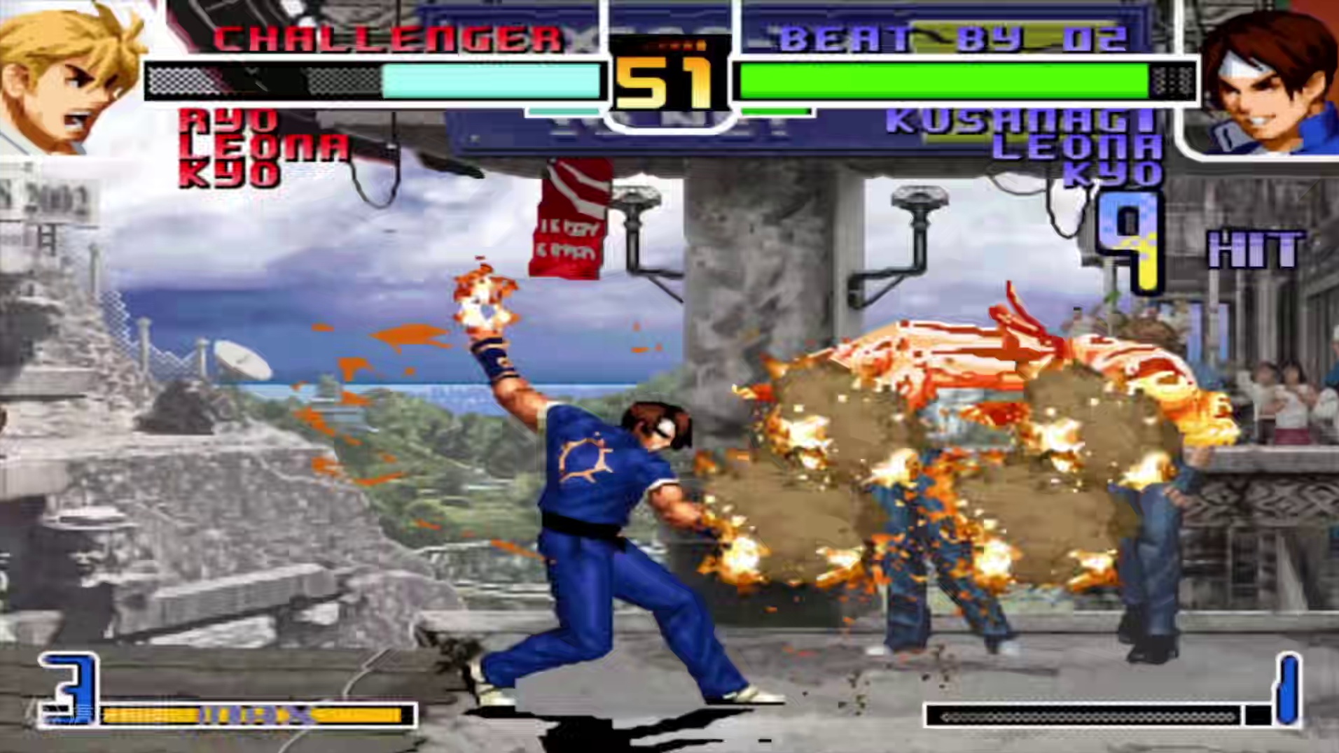 拳皇2002风云：十成功力的肖陈全虎虎生风，单点确认反应太快了