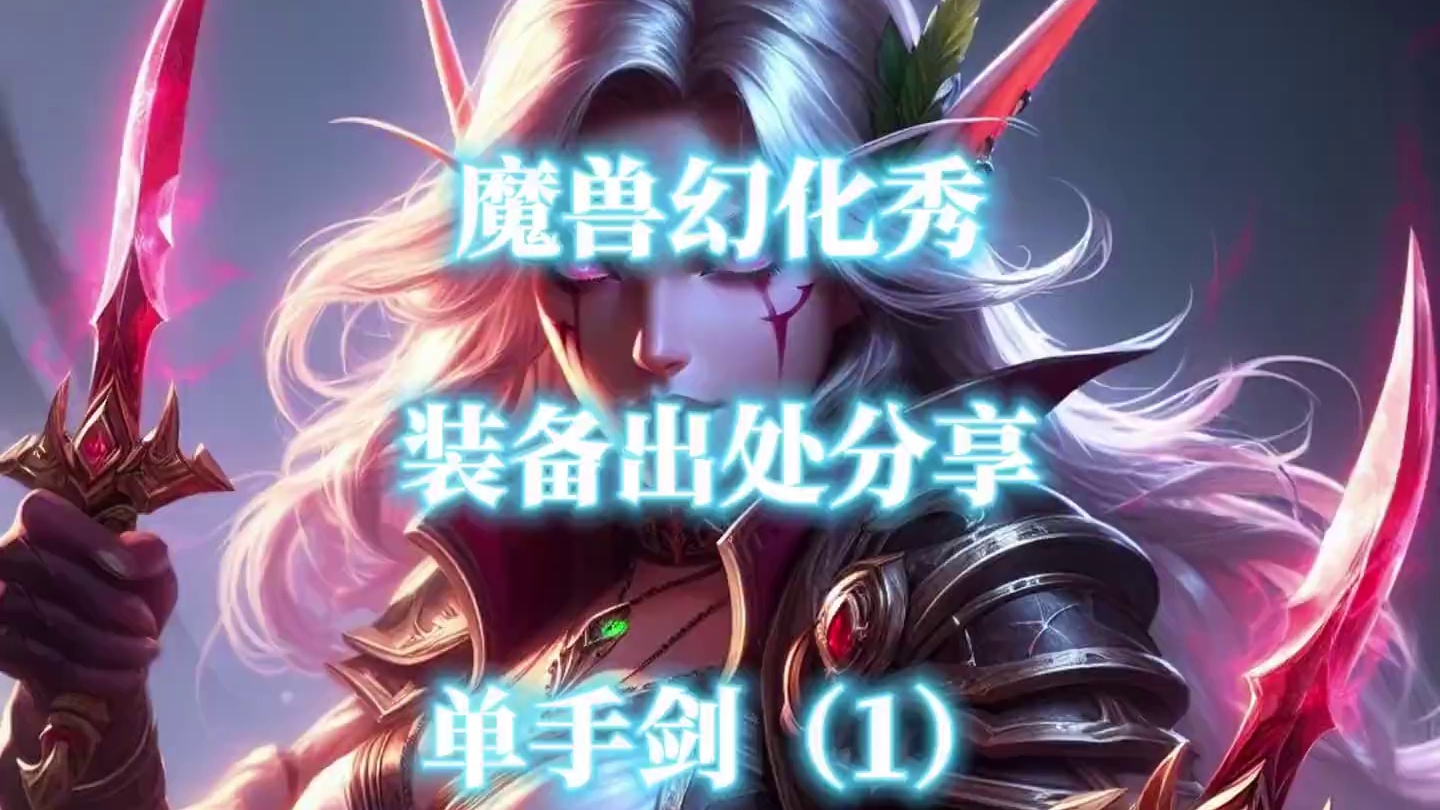 魔兽幻化秀，各种颜色虚灵单手剑幻化外观出处介绍 #魔兽幻化秀 #魔兽世界幻化 #单手剑外观 #魔兽玩