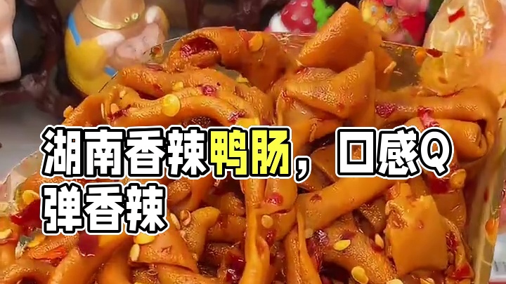 喜欢吃鸭货的，一定不要错过这个湖南的香辣鸭肠，香香辣辣QQ弹弹的超好吃#无辣不欢 #好吃到停不下来 