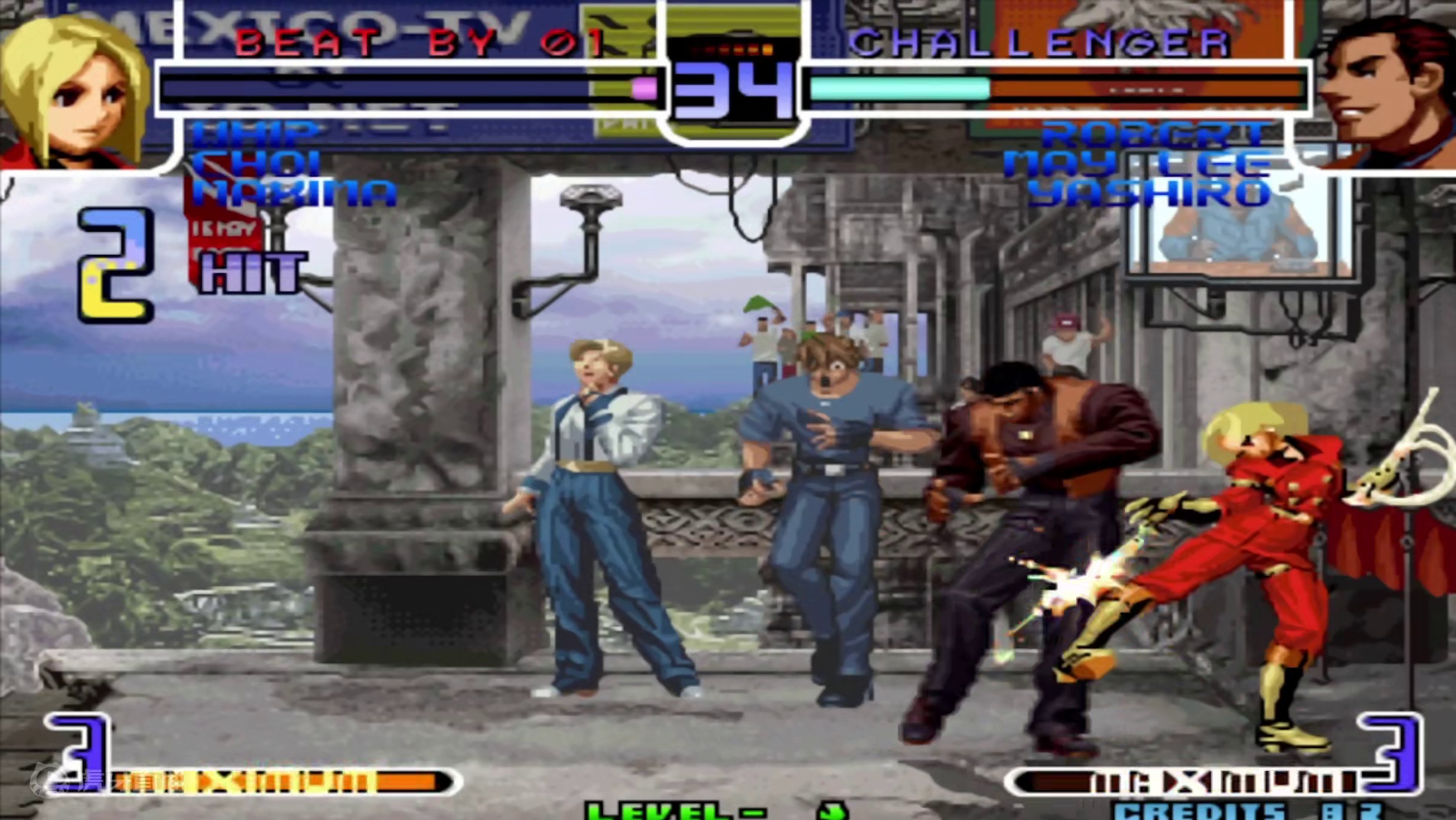 拳皇2002风云：丝血薇璞贴脸怼隐藏，罗伯特在版边竟然正好发波？