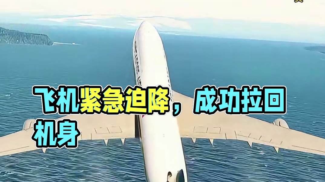 模拟器：紧急迫降遭遇失败，机身惊现恐怖的翻转#飞机  #双11零食抢先囤