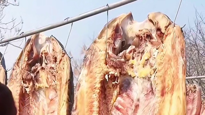 湖北特产螺蛳青鱼块腊鱼阳干，自然风干，咸香新鲜腌制，中段非烟熏腊味#超便宜超划算 #鱼干 #味道好极