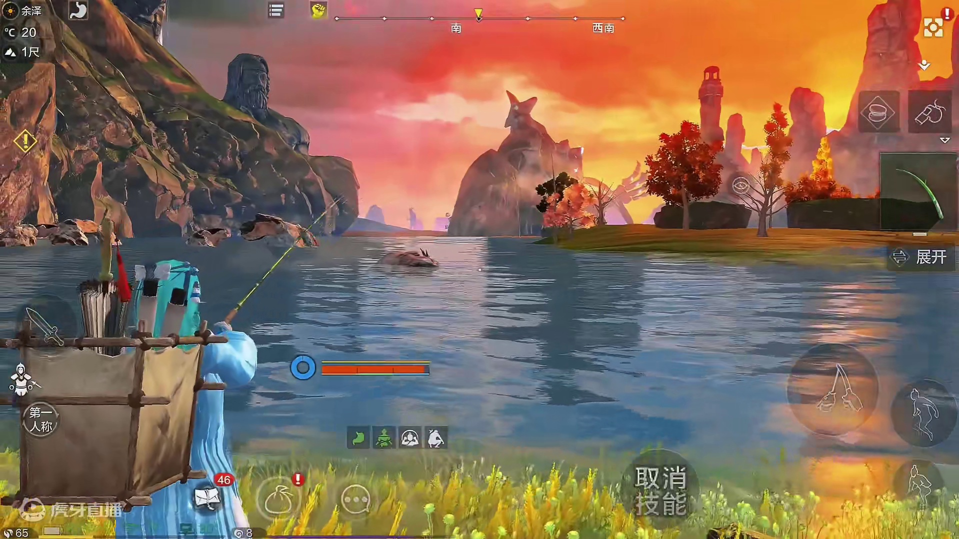 一叶舟一支杆，一斧砍遍七大山，上天下海皆可去，傲然屹立山海 #妄想山海  #游戏日常 