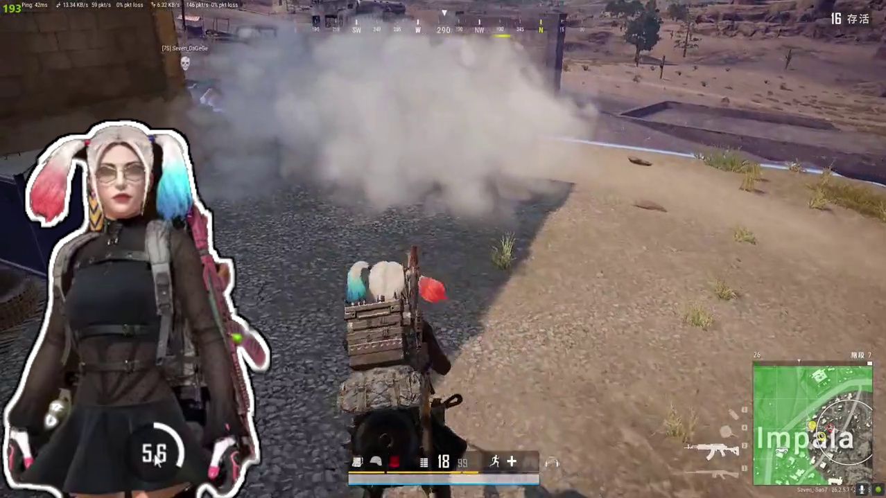 绝地求生：沙漠城区决赛圈，队友祭天法力无边，思路清晰逆袭翻盘 