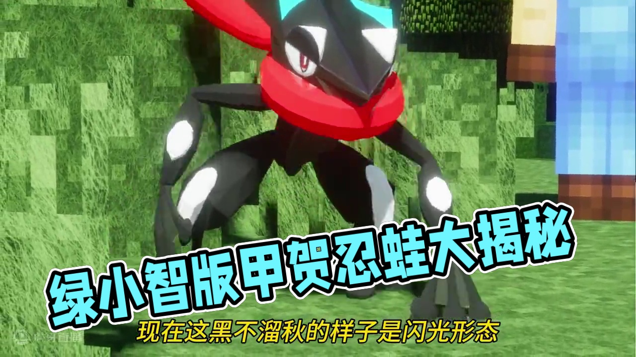 原谅绿小智版甲贺忍蛙，请说出你的故事，我的世界神奇宝贝 #我的游戏日常 #我的世界神奇宝贝 #我的世
