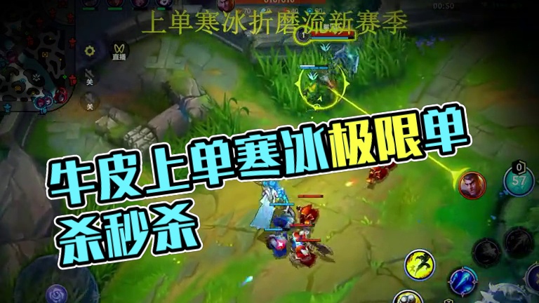 我就想知道到底什么英雄好打上单寒冰~ #lol手游整活天才#张牛皮 #lol手游进化海克斯峡谷#lo