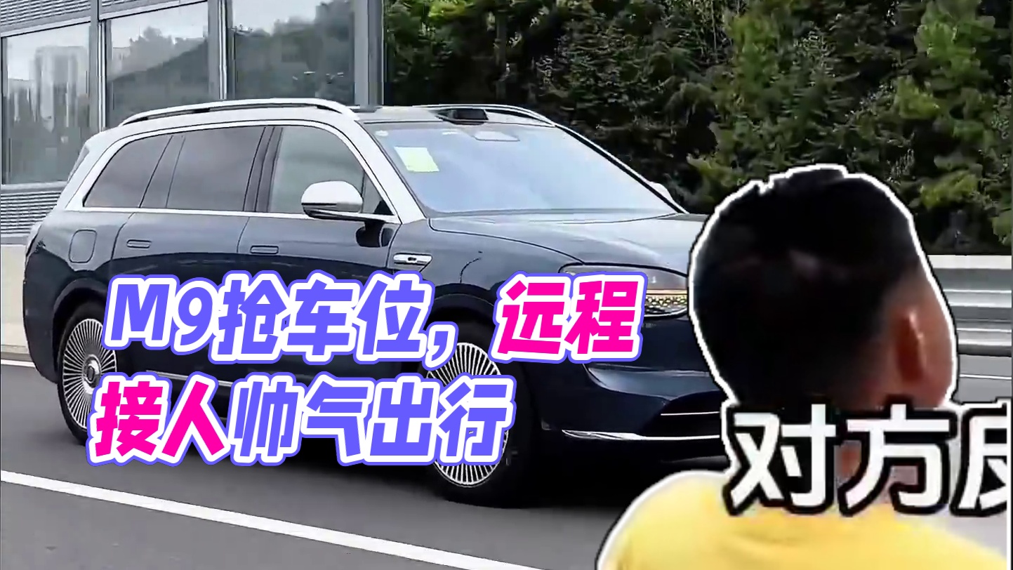 问界M9和皮卡抢车位！#问界m9 #问界m9有哪些黑科技