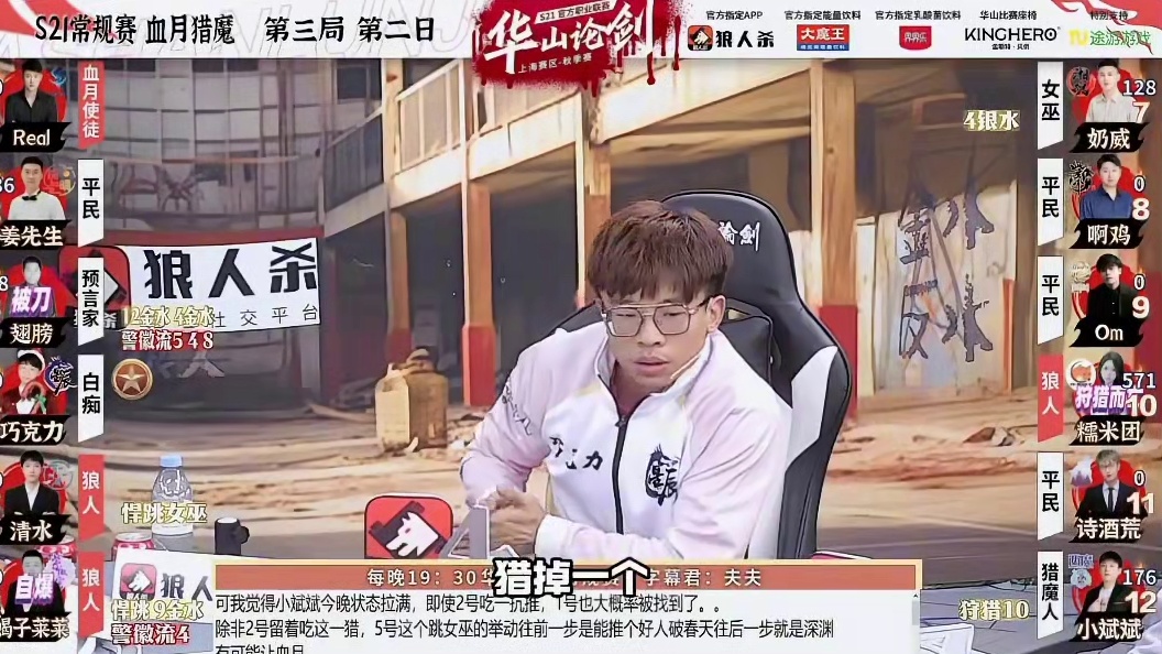 少年自有少年狂！猎魔人与平民的联手奔赴！（S21常规赛第十三轮第三局）
#狼人杀 #华山论剑狼人杀