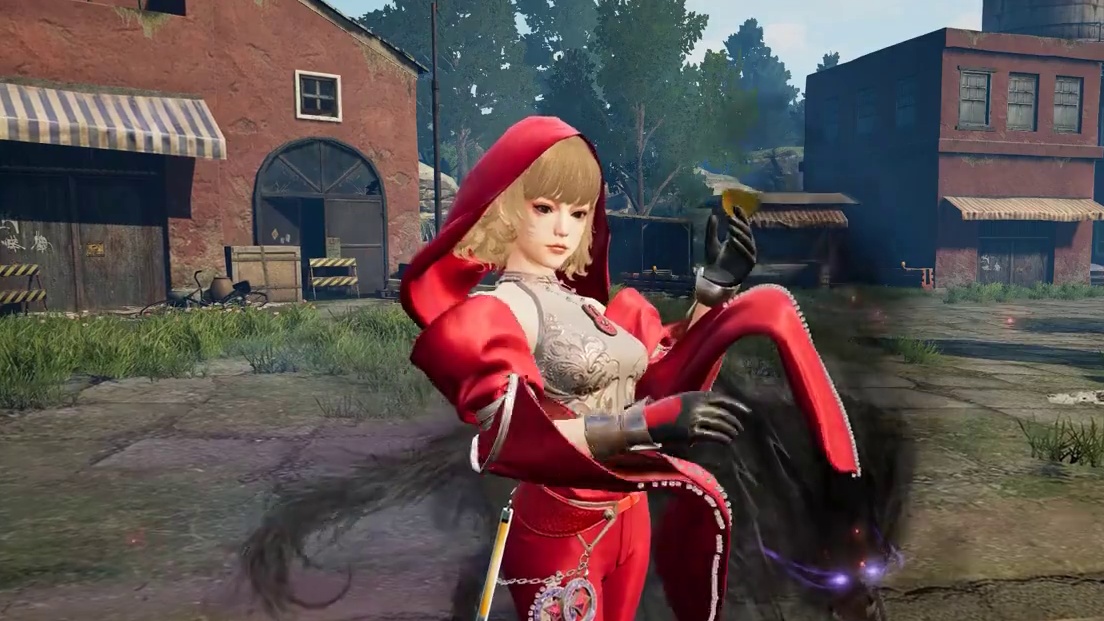 鲜红与银灰交织，诉说着森林深处的秘密。生还者厂牌新作——【童话镇】时装今日上线！#明日之后  #明日