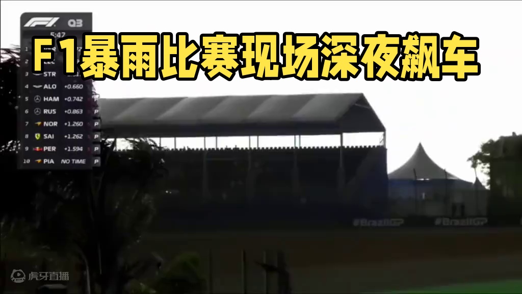 “夜幕降临”#f1 #赛车 #暴雨 #拍摄 #比赛现场