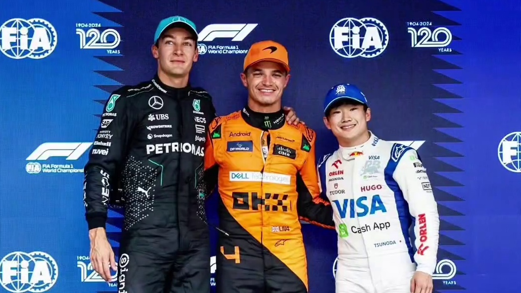 Wi-Fi #2024F1圣保罗大奖赛 排位赛在一连串的撞车和红旗之后，诺里斯拿到杆位，拉塞尔拿到P