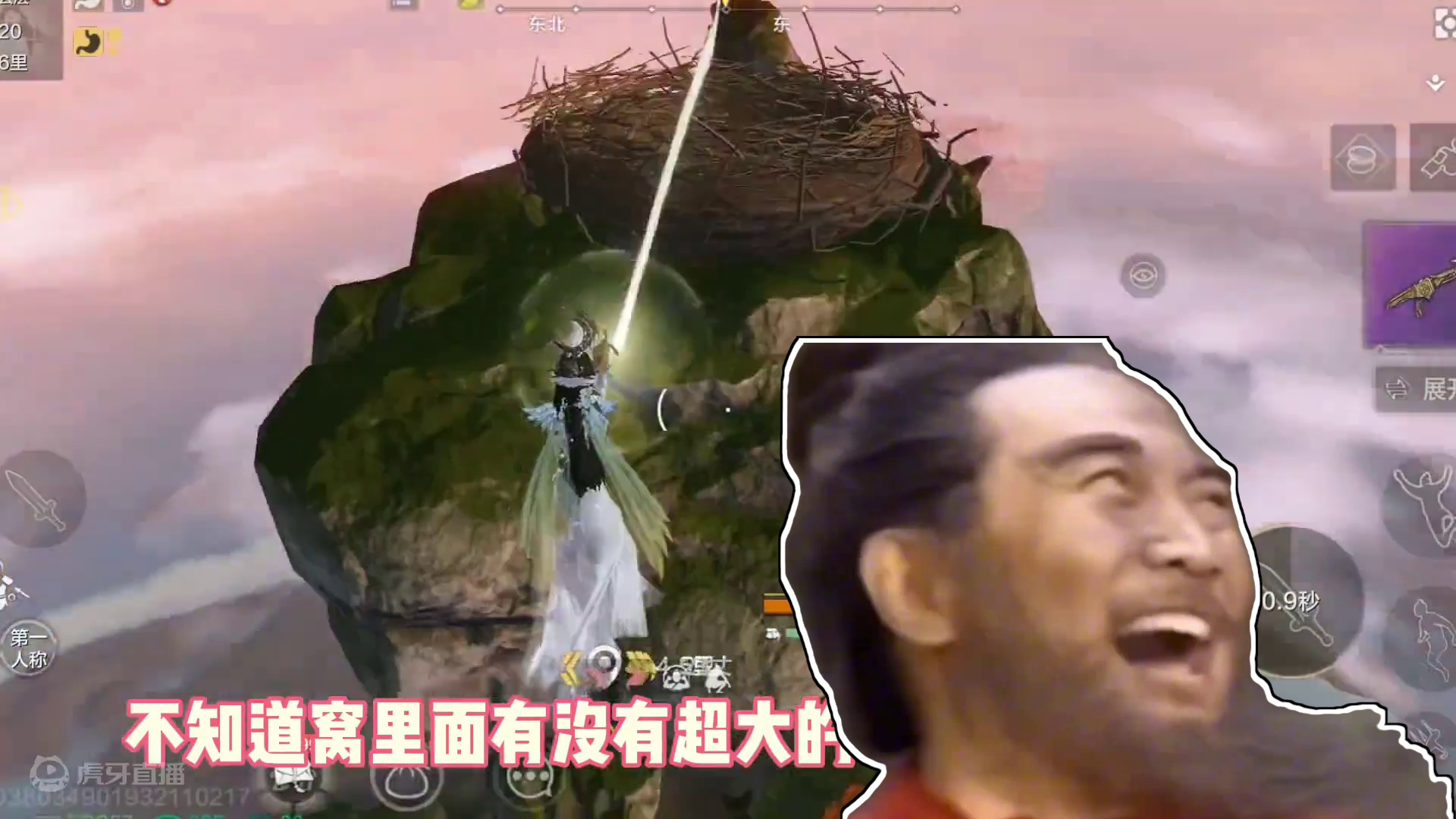 原来山海的地图能这么细节，浮空石头靠近变成小岛，有免费的云台 #妄想山海  #游戏日常 