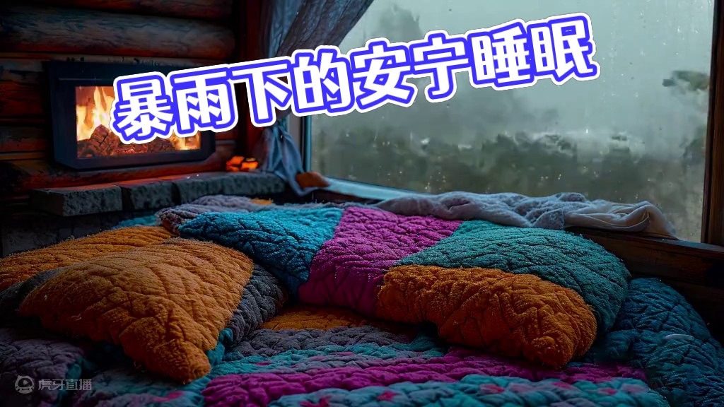 暴雨和飓风的天气，在舒适小屋里享受安宁的睡眠吧！ #白噪音 #雨声助眠 #助眠视频 #助眠解压 #治