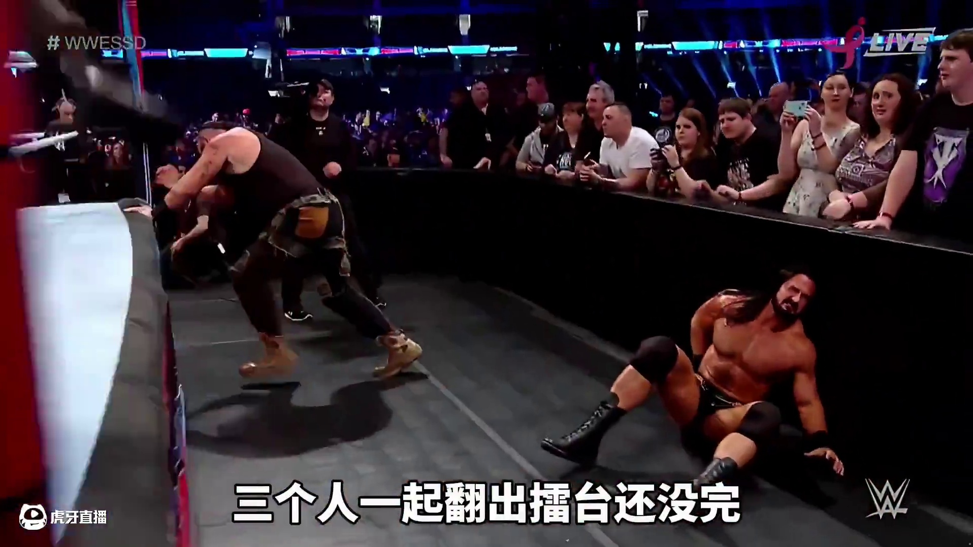 罗门伦斯呼喊赛斯换队友，道夫与德鲁开始针对 #摔角 #罗门伦斯 #圣盾军团