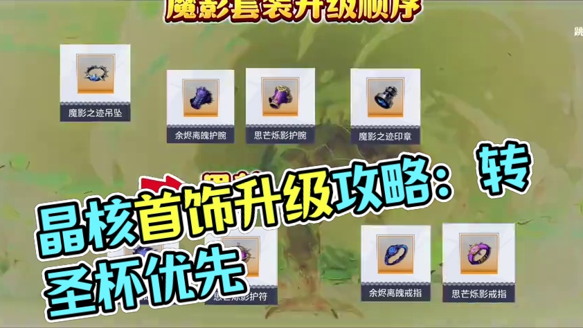晶核“虚无首饰各套装”该如何选择升级顺序？（中）#晶核 #晶核coa #晶核coa攻略 #晶核全民星